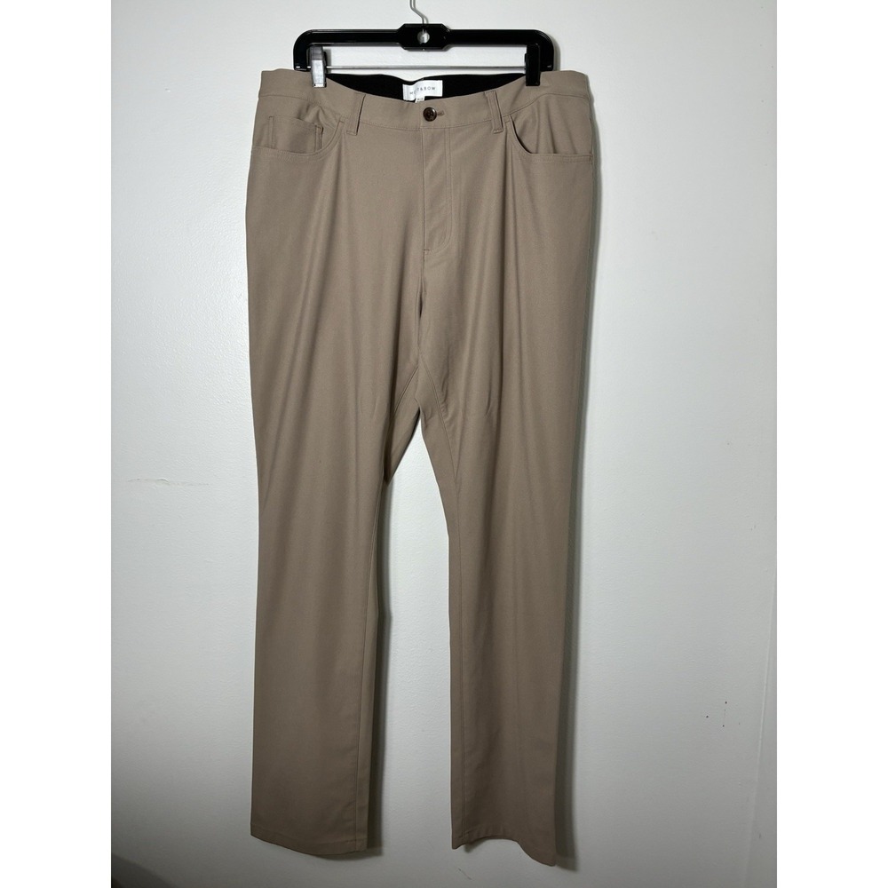 Mott‎ And Bow 5 Pocket Travel Pant Sz 36/32 Tan Chino Preppy Performance Pants